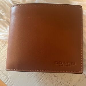 Coach Brown Leather Wallet. Never Used.